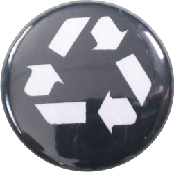 Recycle Button schwarz